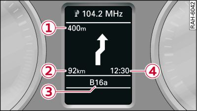 Display when a lane change is required